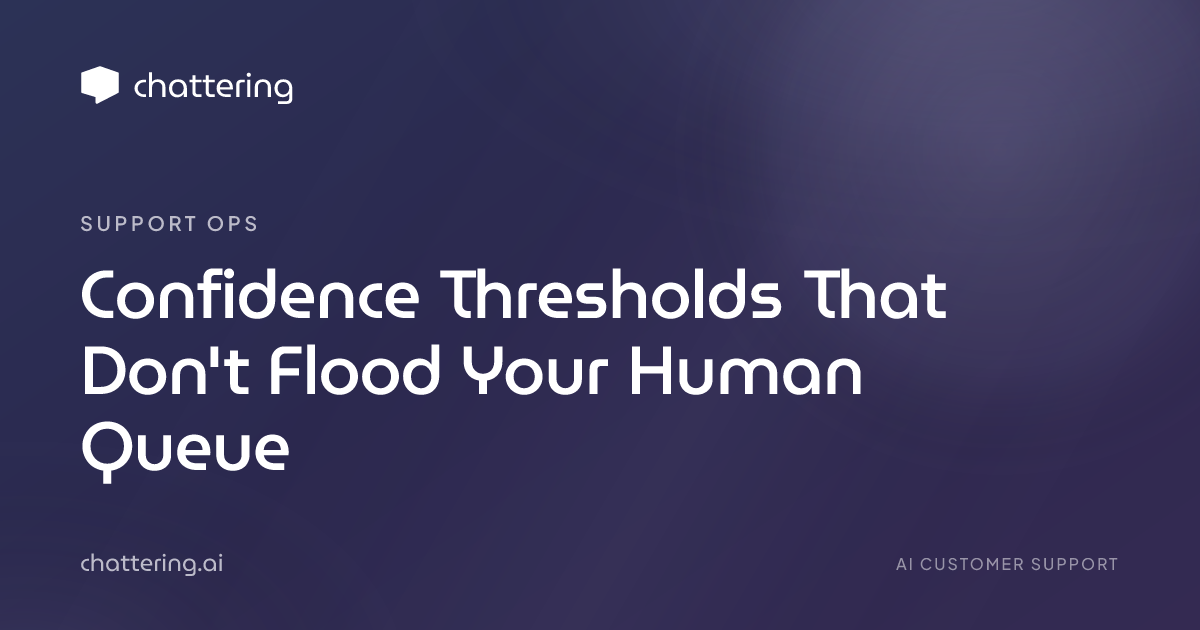 Confidence Thresholds That Don't Flood Your Human Queue