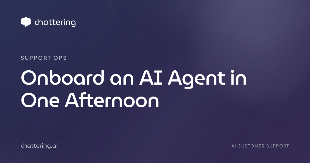 Onboard an AI Agent in One Afternoon