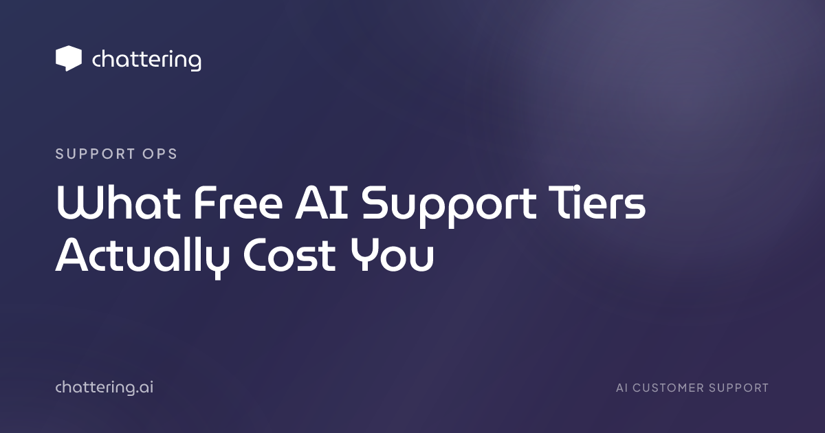 What Free AI Support Tiers Actually Cost You