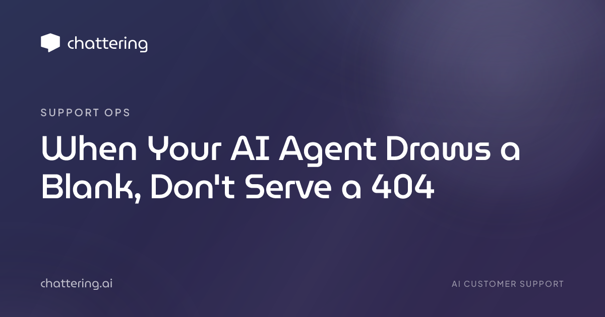 When Your AI Agent Draws a Blank, Don't Serve a 404